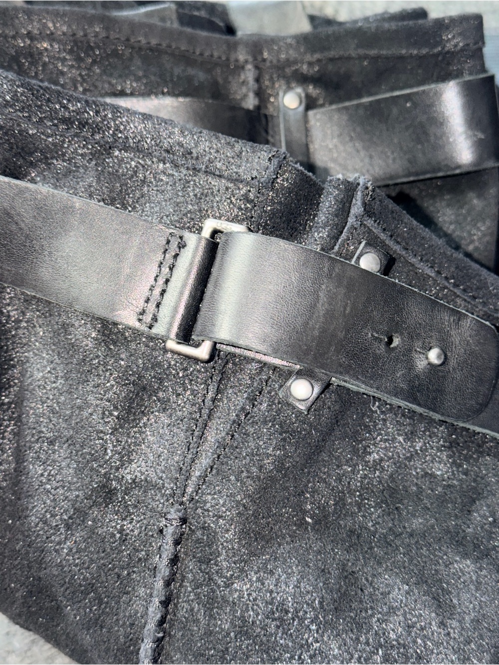 UGG Dree Black Suede Harness Riding Boots - Picture 11 of 12